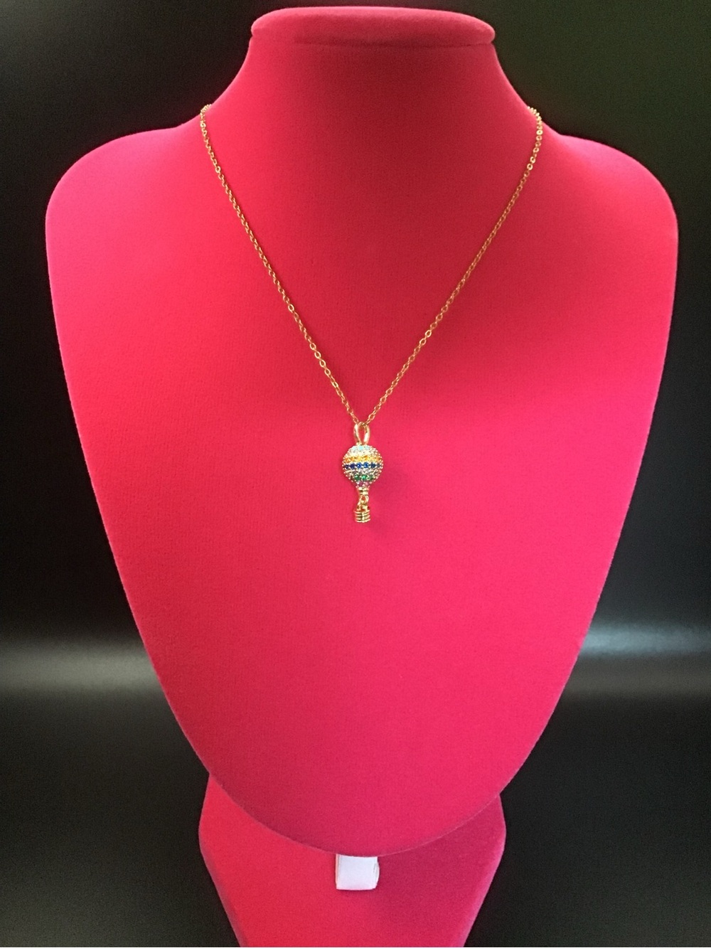 18k Gold Plated Hot Air Balloon Necklace
